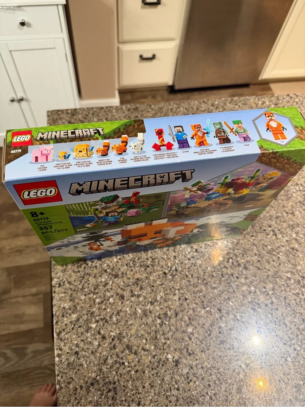 Lego Minecraft Orange White and Green Fox Adventure Pack